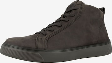 ECCO High-Top Sneakers in Brown: front