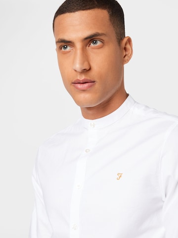 FARAH Slim fit Koszula 'BREWER' w kolorze biały