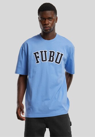 FUBU Shirt ' FM242-007-1 ' in Blue: front