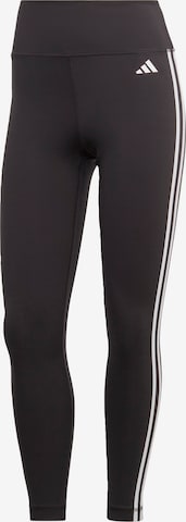 ADIDAS PERFORMANCESkinny Sportske hlače 'Train Essentials 3-Stripes High-Waisted' - crna boja: prednji dio