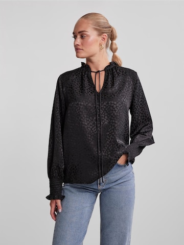 PIECES Blouse 'Diana' in Zwart: voorkant