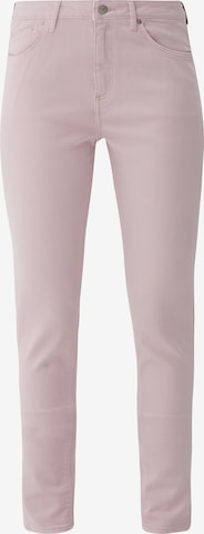 Skinny Jean QS en rose : devant