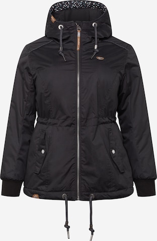 Ragwear Plus Between-Season Jacket 'DANKA' in Black: front