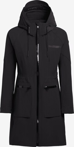 khujo Between-Seasons Coat in Black: front