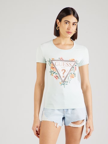 T-shirt GUESS en bleu : devant