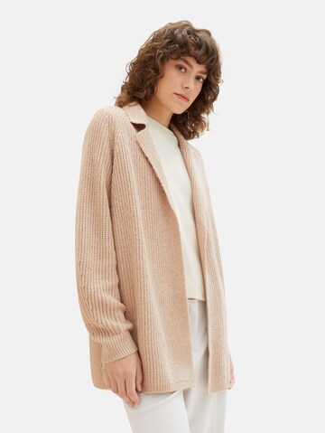 TOM TAILOR Strickjacke in Beige