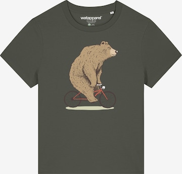 Watapparel Shirt ' Fahrradbär ' in Groen: voorkant