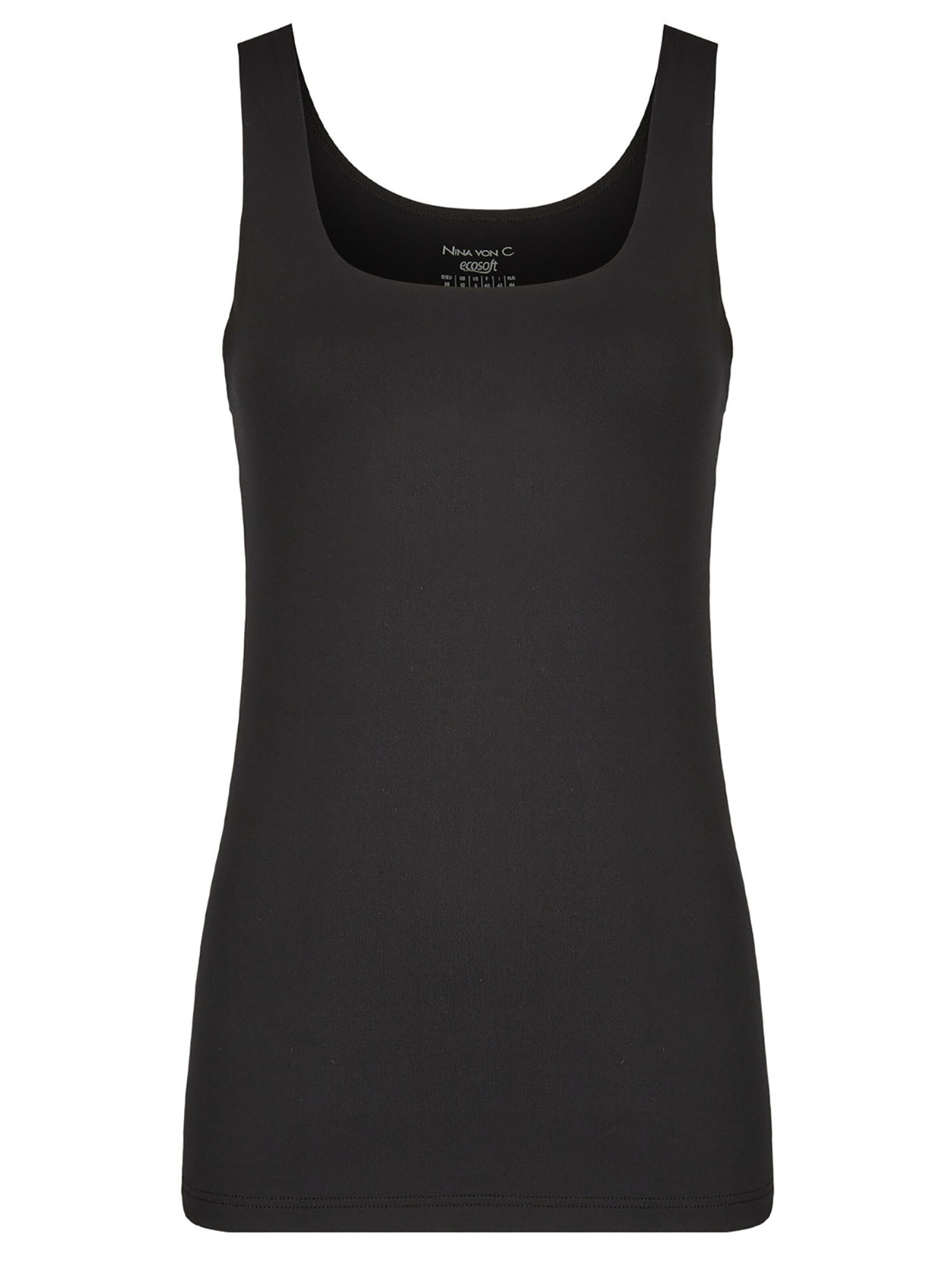 Nina von C. Undershirt 'Eco Soft' in Black: front