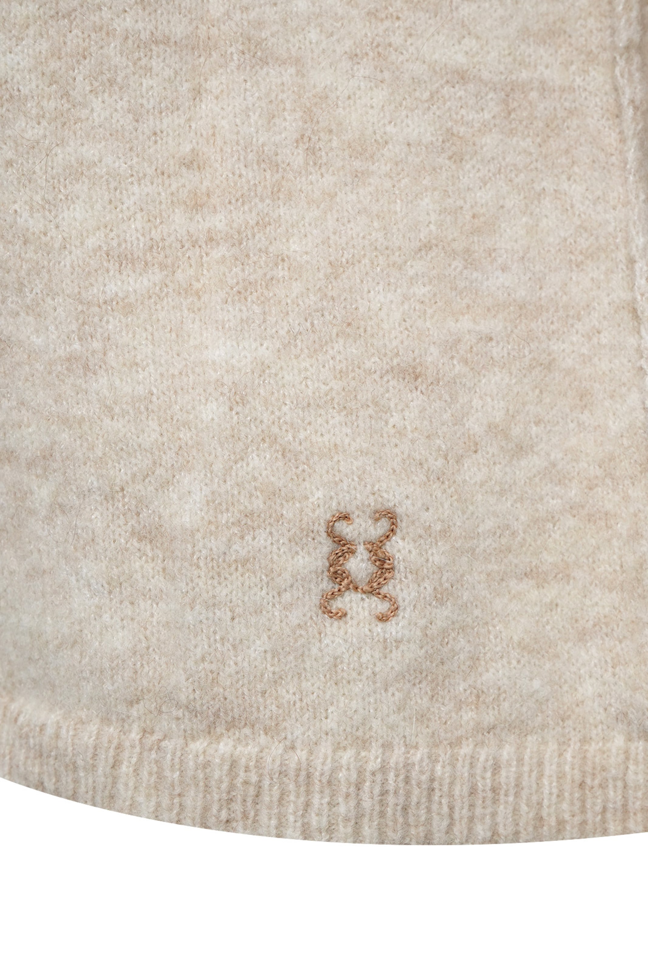 Smith&Soul Kurzarm-Pullover mit Schalkragen in Beige
