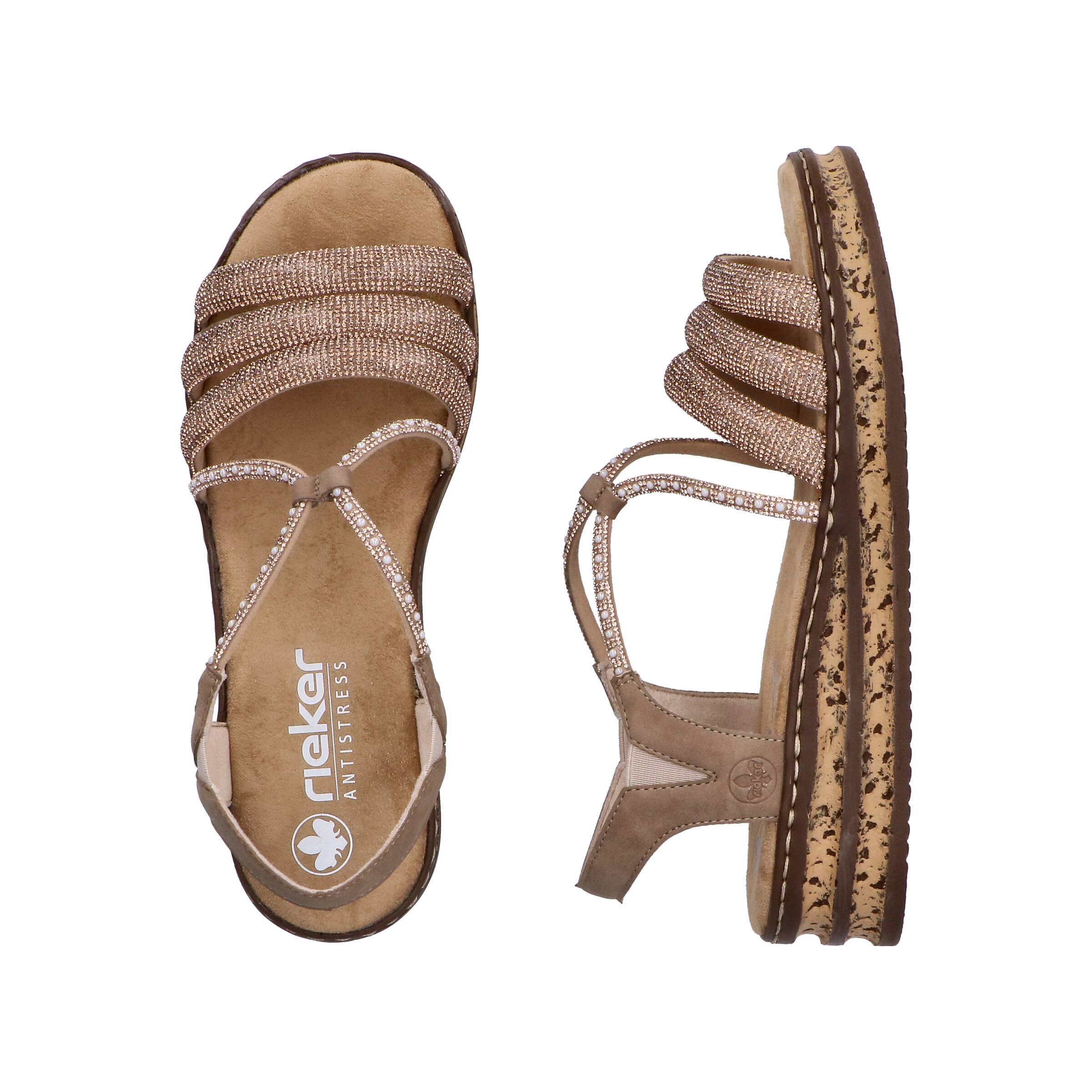 Rieker Strap Sandals '62977' in Brown