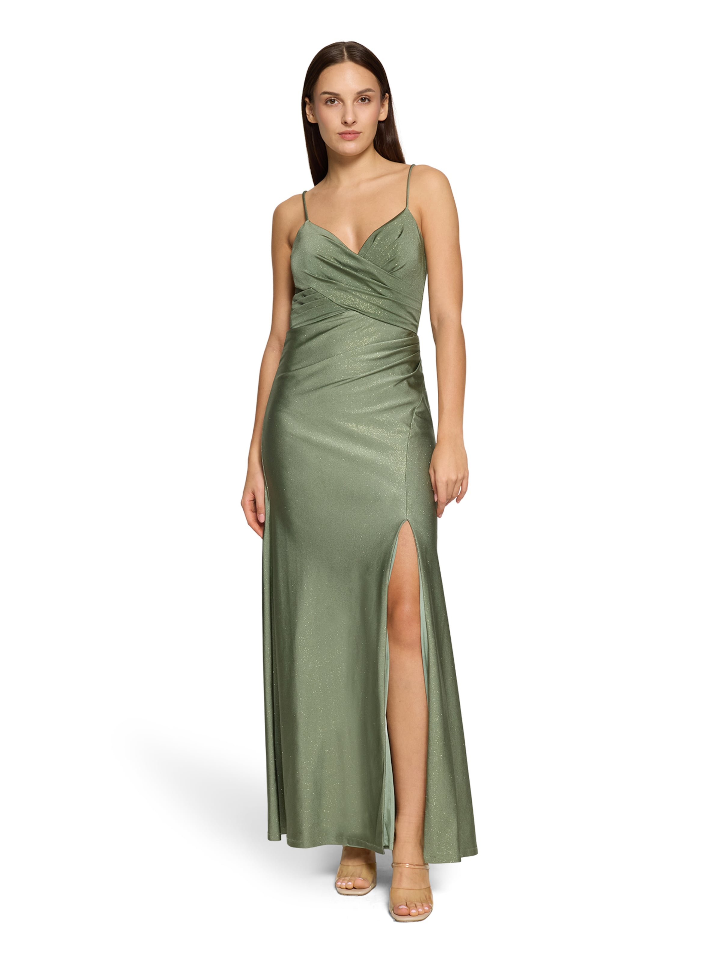 Abito da sera di Vera Mont in verde: frontale
