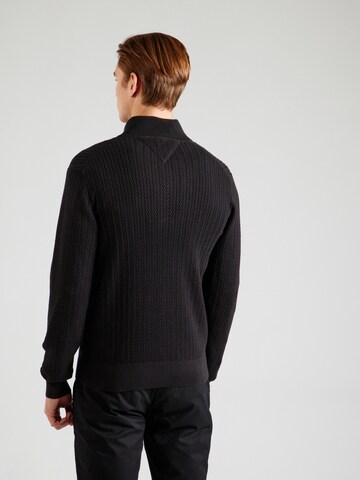 TOMMY HILFIGER Strickjacke 'Herringbone' in Schwarz