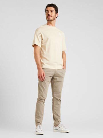 SELECTED T-Shirt 'SLHCORBY' in Beige