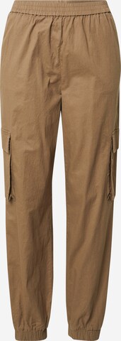 VILA - Tapered Pantalón cargo 'Dallo' en marrón: frente