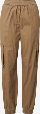 VILA Tapered Cargo Pants 'Dallo' in Brown: front