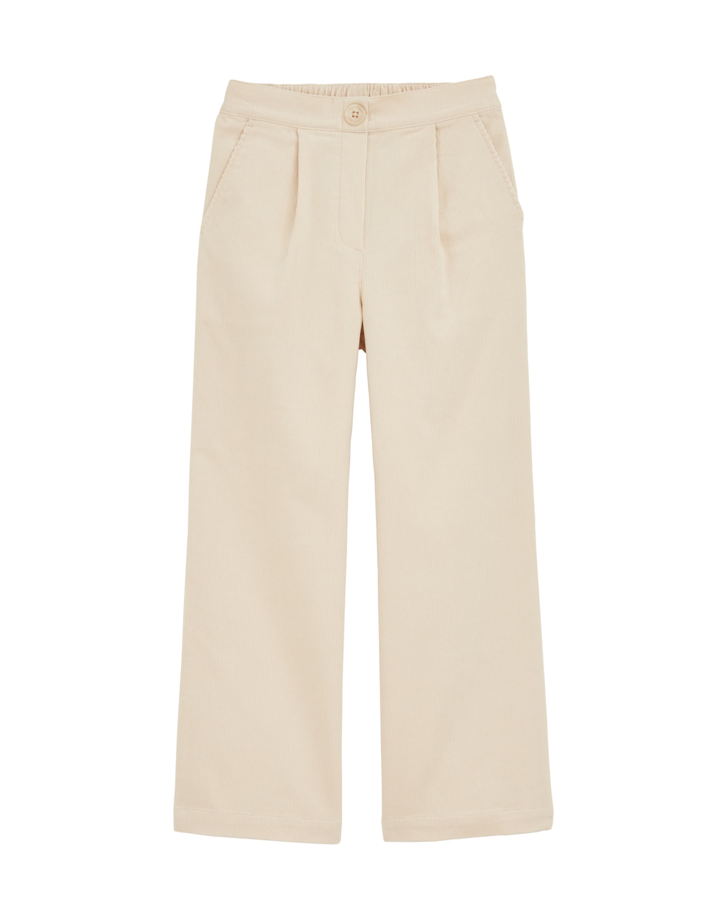 WE Fashion - Pierna ancha Pantalón en beige: frente