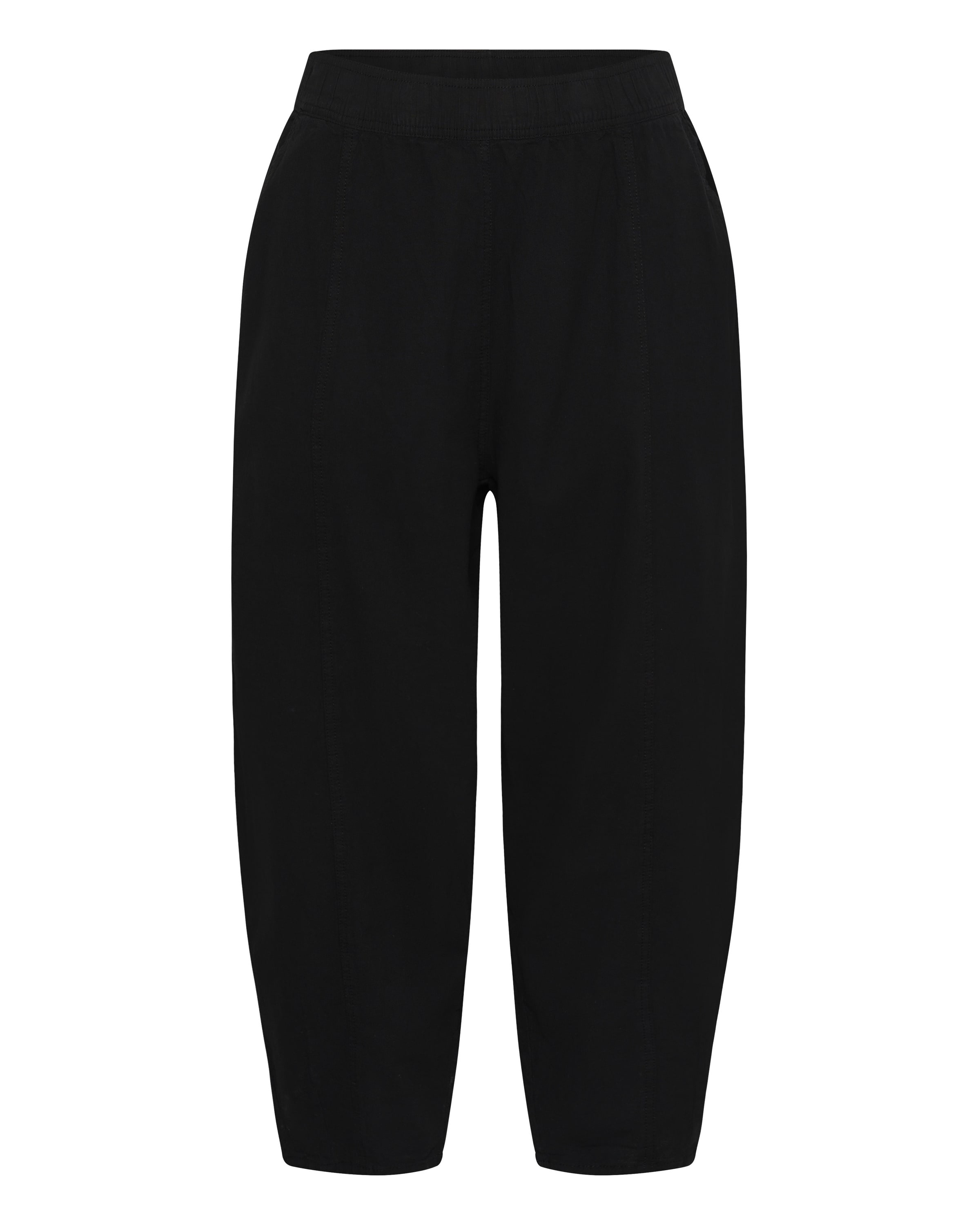 KAFFE CURVE Baggy Broek 'KCnana' in Zwart: voorkant