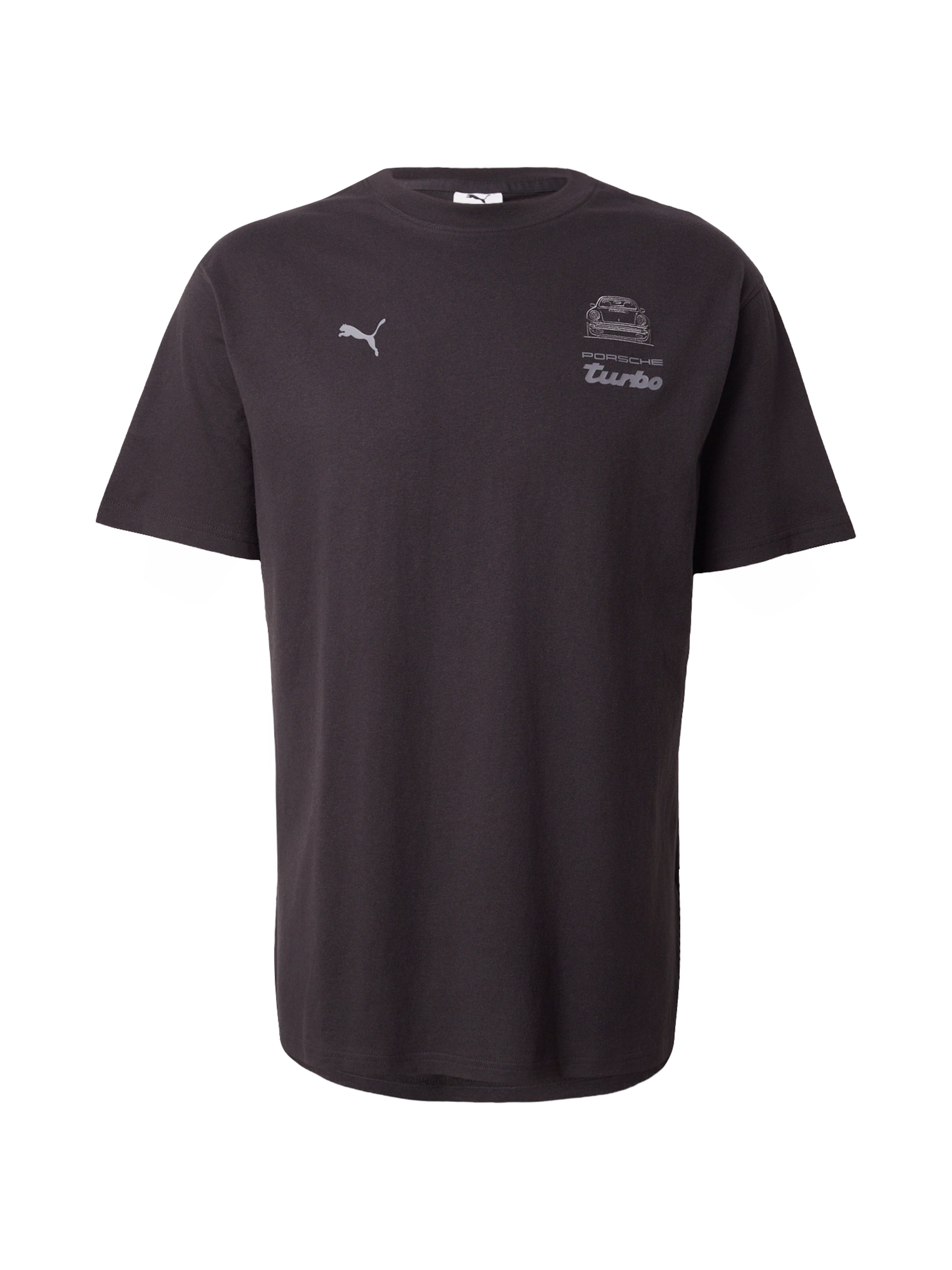 PUMA Футболка 'PL' в Черный: спереди