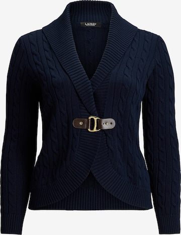 Geacă tricotată 'TAYSIR' de la Lauren Ralph Lauren Plus pe albastru: față