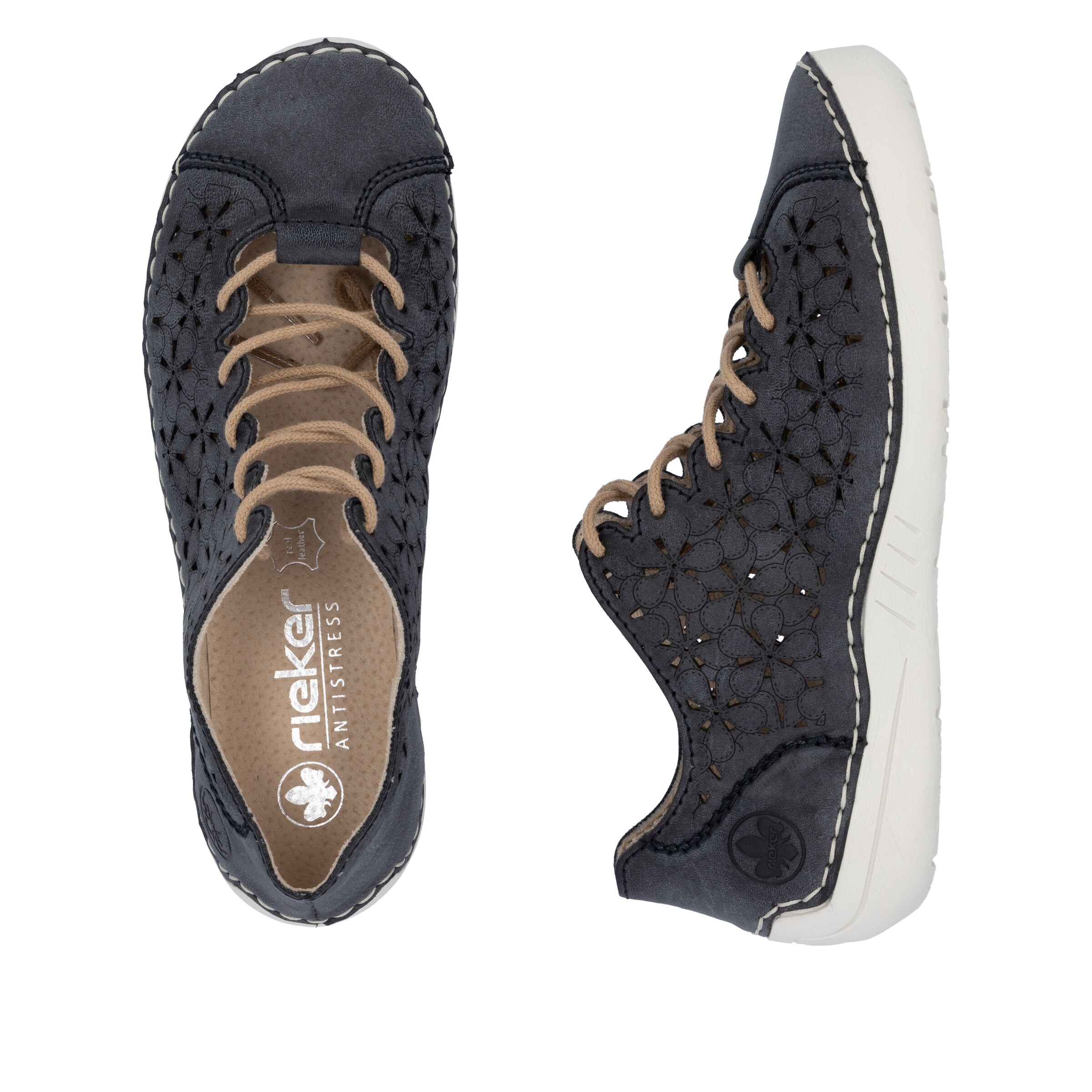 Chaussure à lacets Rieker en bleu