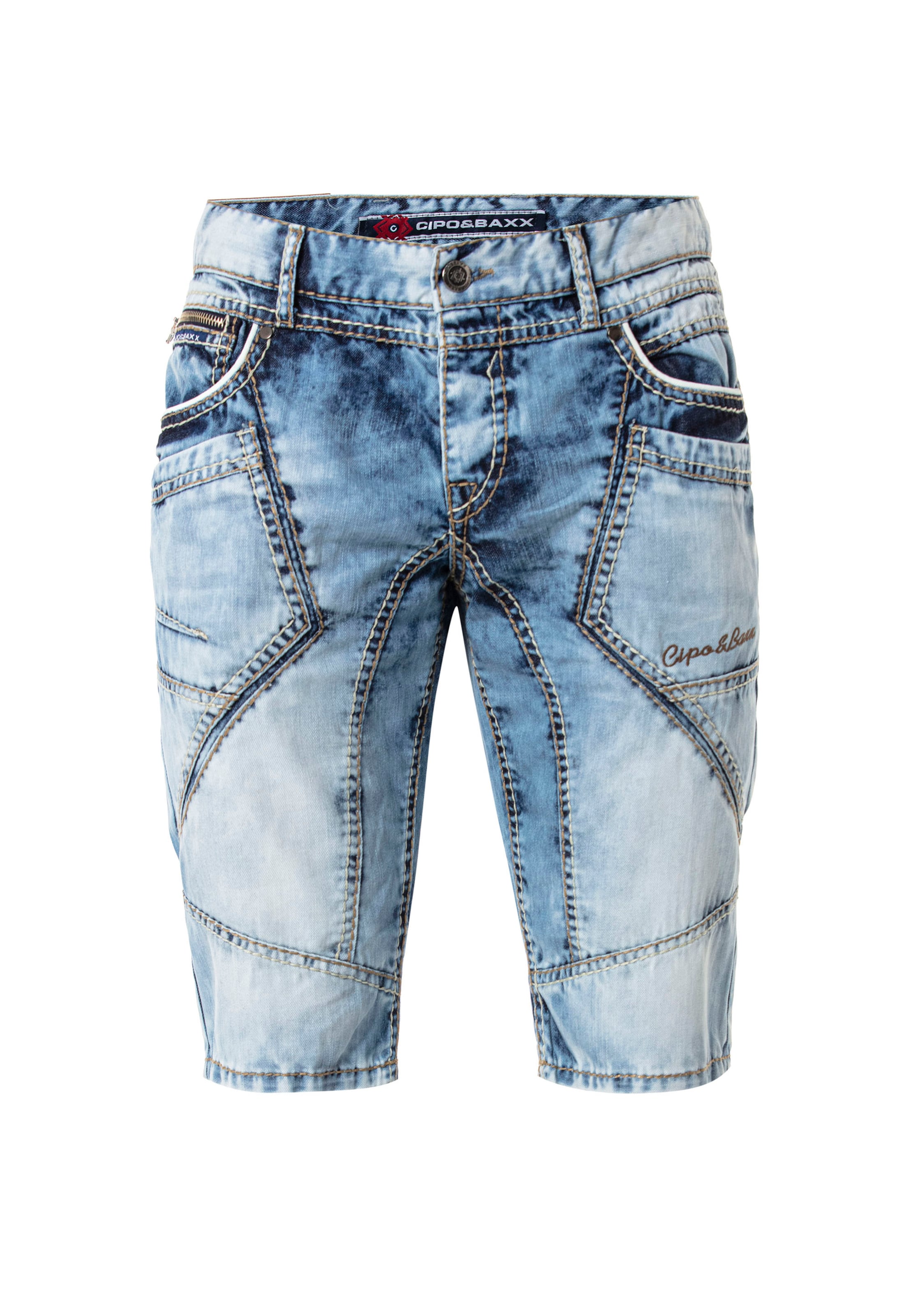 CIPO & BAXX Regular Pants in Blue: front