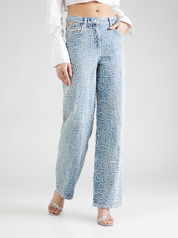 IRO Loosefit Jeans in Blauw: voorkant