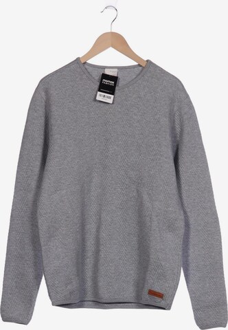 KnowledgeCotton Apparel Sweatshirt & Zip-Up Hoodie in XL in Grey: front