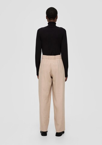 Wide Leg Pantalon à pince s.Oliver BLACK LABEL en beige