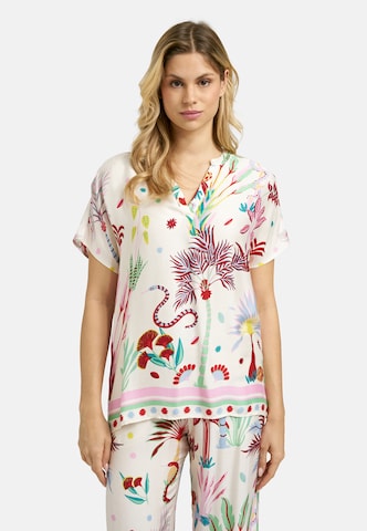 Milano Italy Blouse in Beige: front