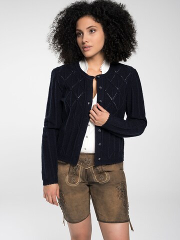 SPIETH & WENSKY Knit Cardigan 'Funkie' in Blue: front