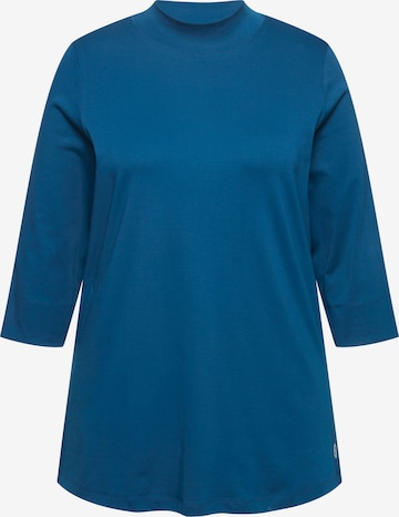 T-shirt Ulla Popken en bleu : devant