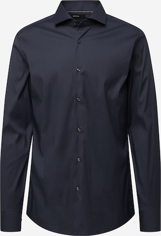 BOSS Slim fit Koszula biznesowa 'P-HANK' w kolorze niebieski: przód
