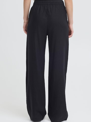 Loosefit Pantalon ' OXAlfas Linen Mix ' Oxmo en noir