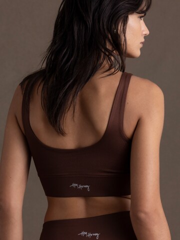 Hey Honey Bustier Sport-BH 'Unicolor' in Braun