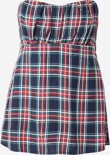 HOLLISTER Top u mornarsko plava / petrol / crvena / bijela, Pregled proizvoda