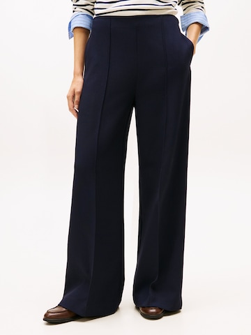 Wide Leg Pantalon TOMMY HILFIGER en bleu : devant