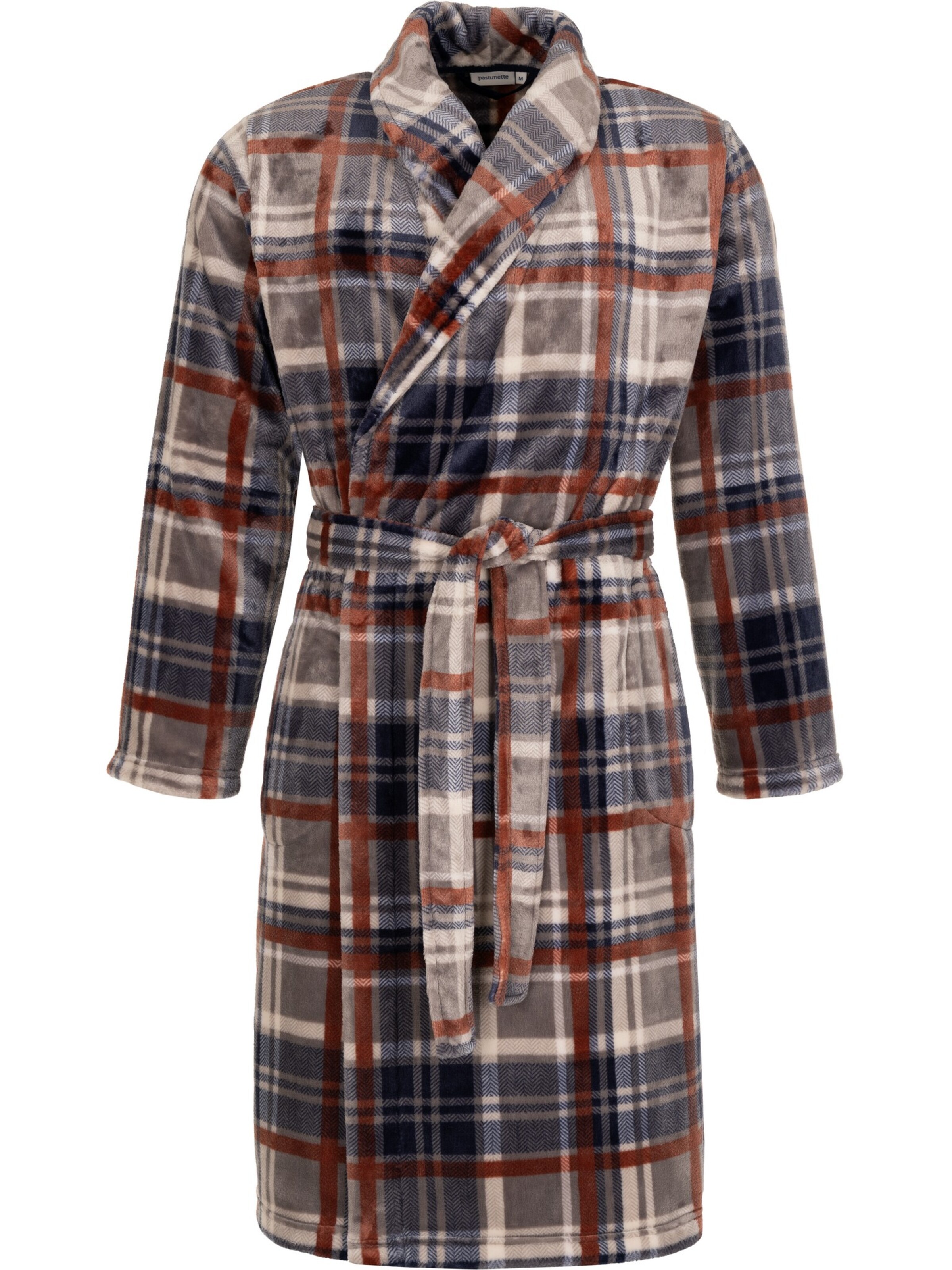 Pastunette Bathrobe long 'Pastunette - Bathrobe - Industrial Hues - Fleece -  Grey' in Grey