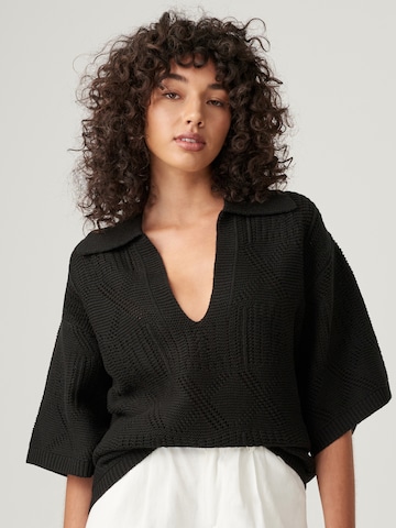 The Fated Blouse in Black: front