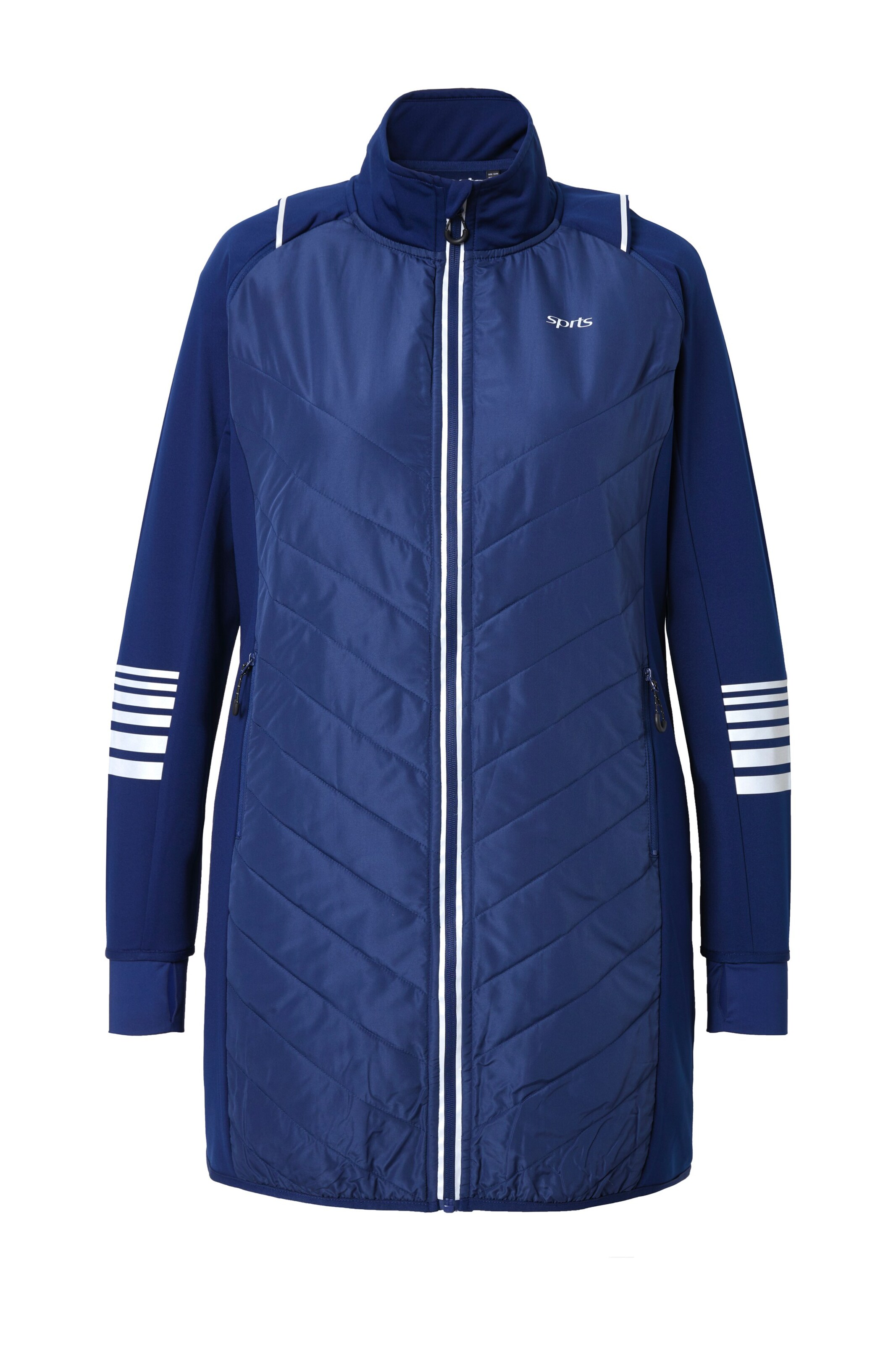 Veste de survêtement Ulla Popken en bleu : devant