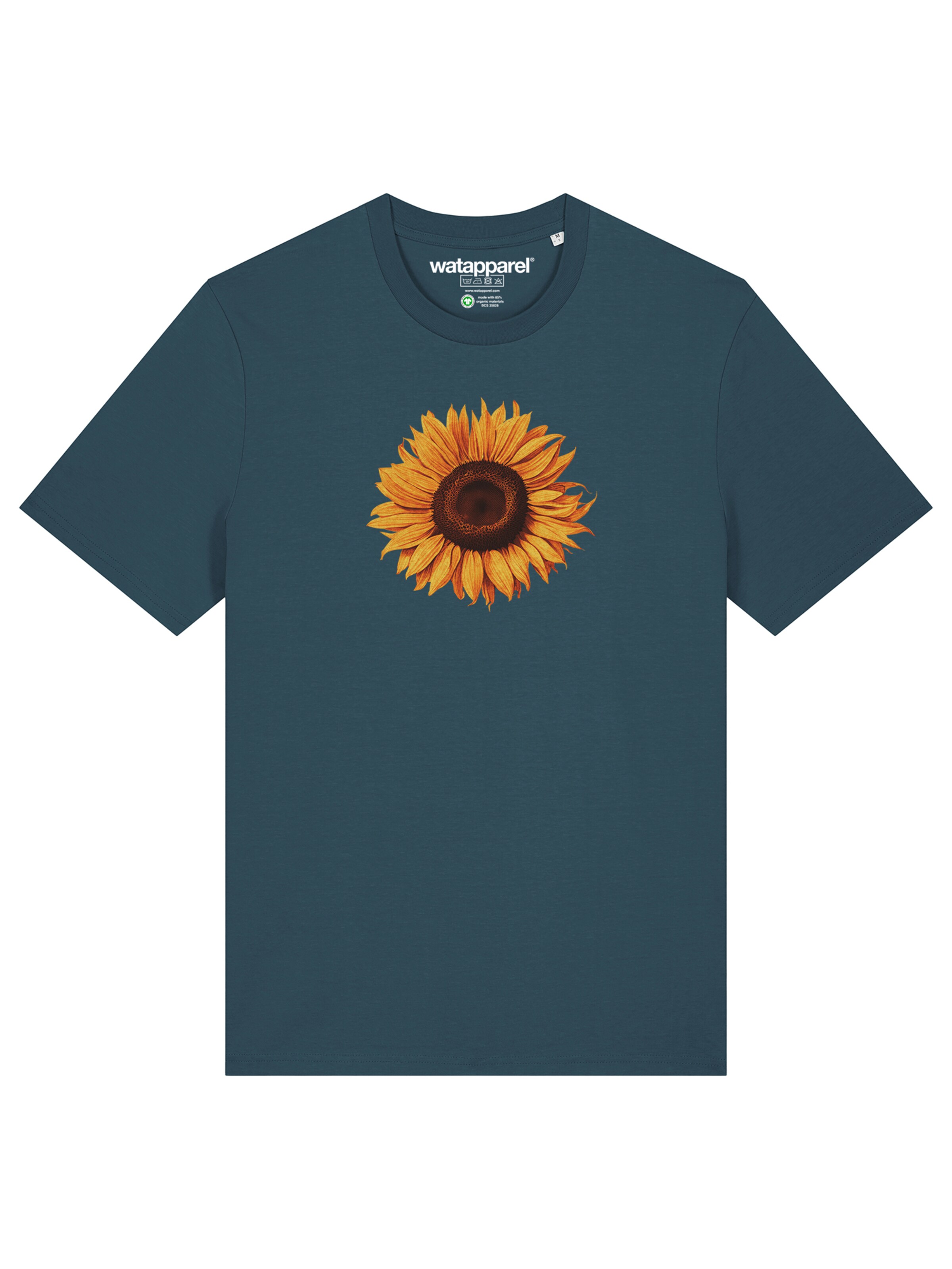Watapparel Shirt 'Sonnenblume' in Blauw: voorkant