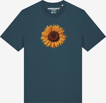 Watapparel Shirt 'Sonnenblume' in Blau: Vorderseite