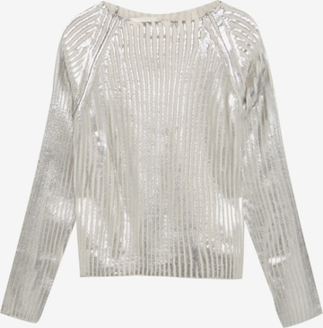 Pull&Bear Sweater in Silver: front