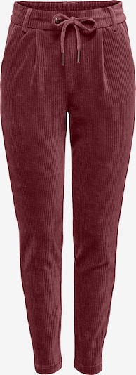 Pantaloni cutați 'ONLPoptrash-Ping Pong' ONLY pe roşu închis, Vizualizare produs