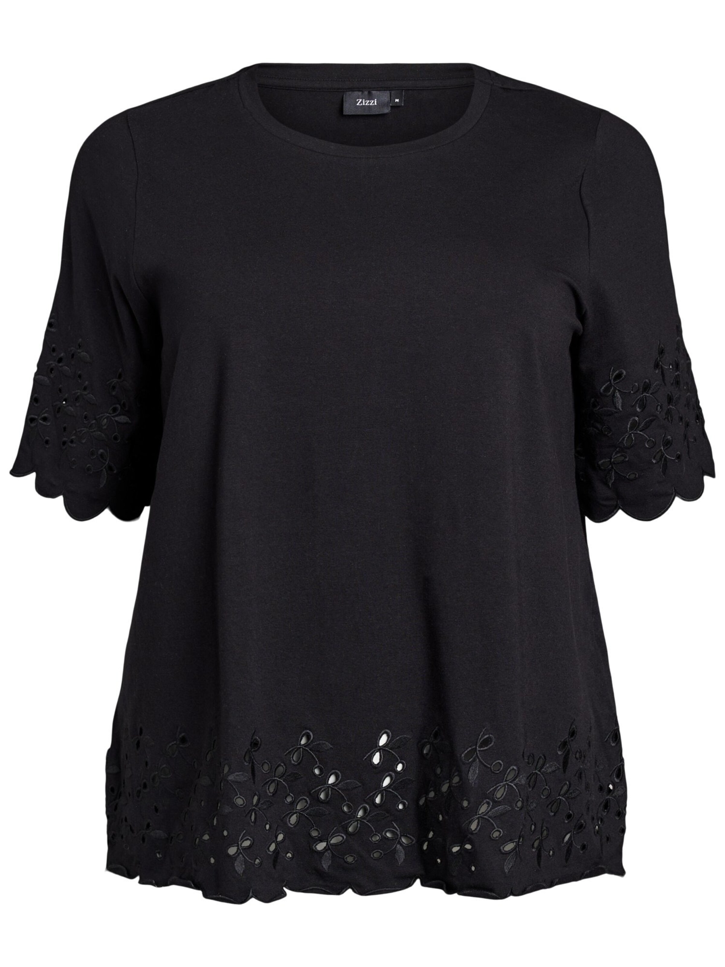 Zizzi Shirt in Schwarz: Vorderseite