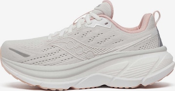 Chaussure de course saucony en blanc : devant