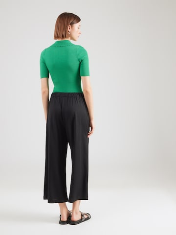 s.Oliver Wide leg Παντελόνι πλισέ σε μαύρο