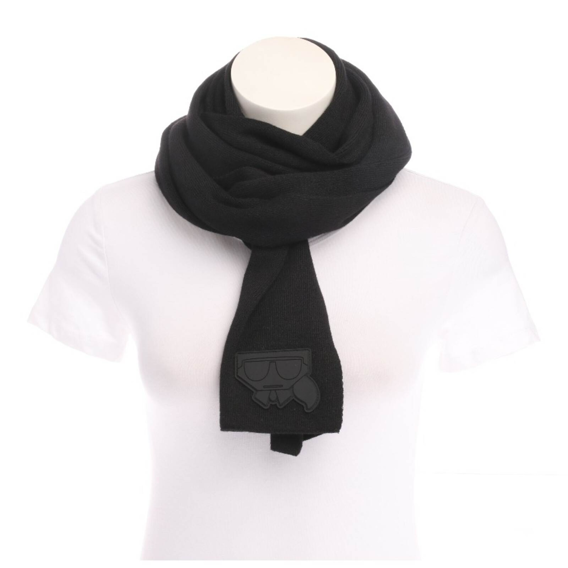 Karl Lagerfeld Scarf & Wrap in One size in Black: front