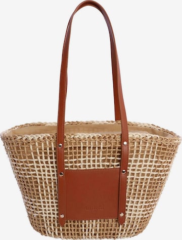 Amichi - Shopper 'Bolso shopper para mujer Soie de fibras naturales con cremallera' en beige: frente
