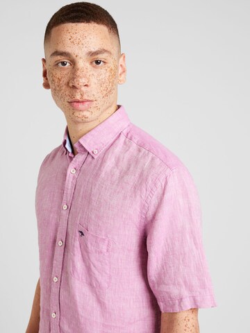 FYNCH-HATTON Regular fit Button Up Shirt in Purple