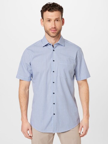 SEIDENSTICKER Regular Fit Hemd in Blau: Vorderseite